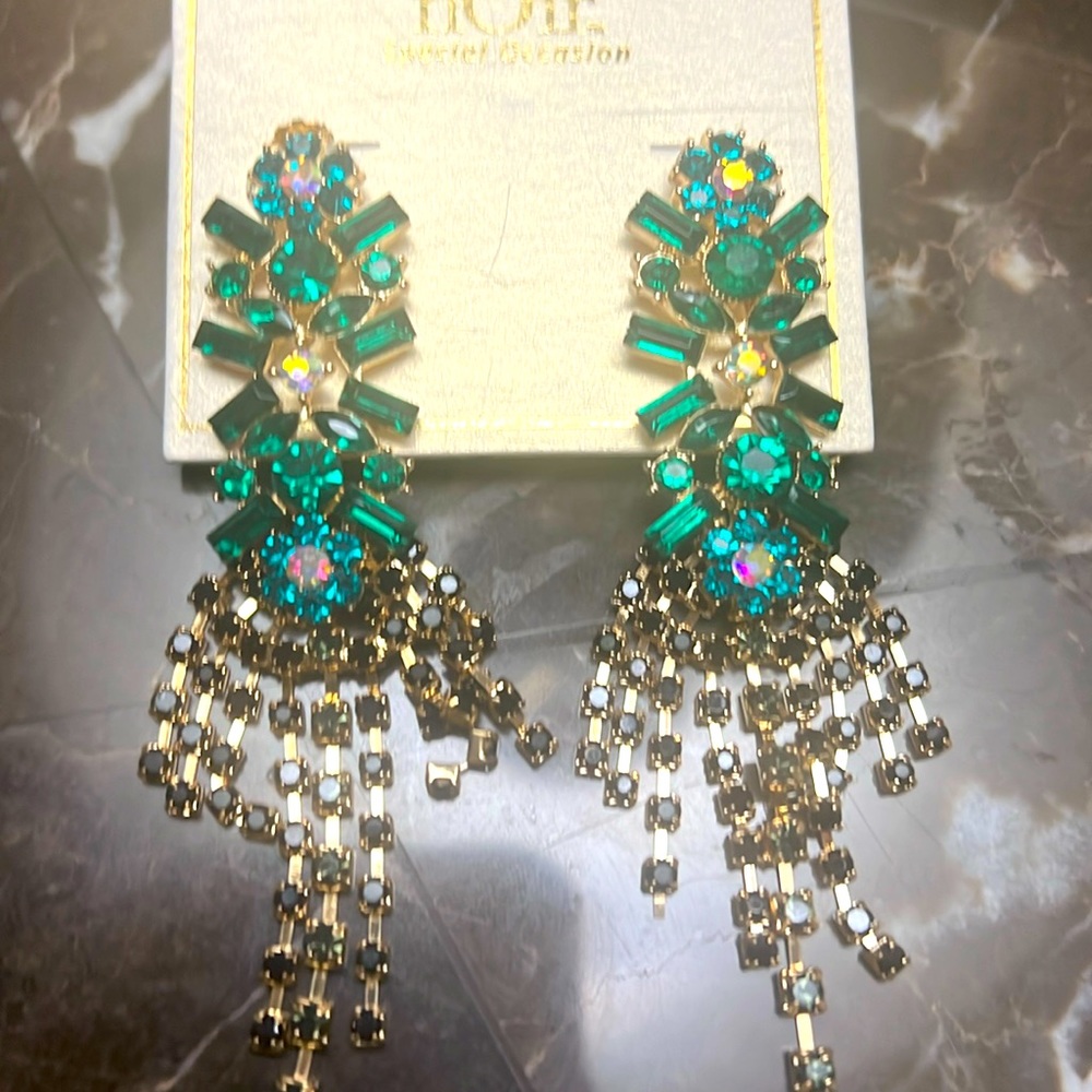 Dangling with green stones